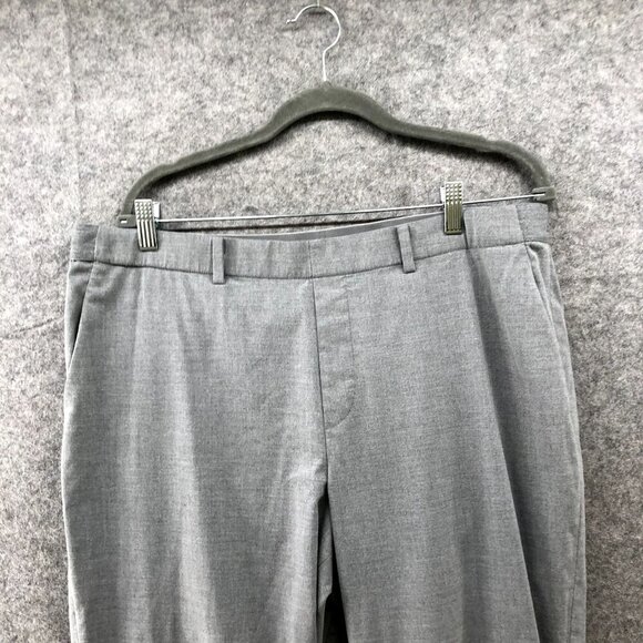 Uniqlo Smart Ankle Pants Trousers Womens XXL Gray Pull On Straight Lightweight - Picture 3 of 8